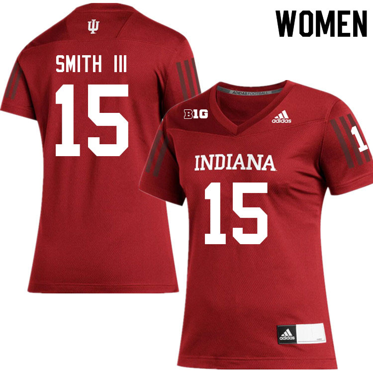 Women #15 Larry Smith III Layne Indiana Hoosiers College Football Jerseys Sale-Crimson